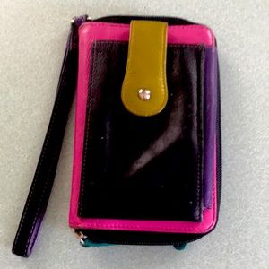Colorful Leather Wristlet/Wallet